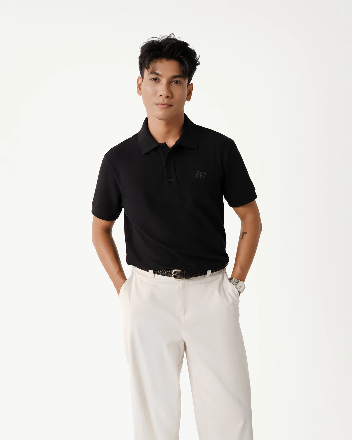 Áo Polo Nam Tay Ngắn Vải S.Café Trơn Form Fitted - Routine 10S25POL005