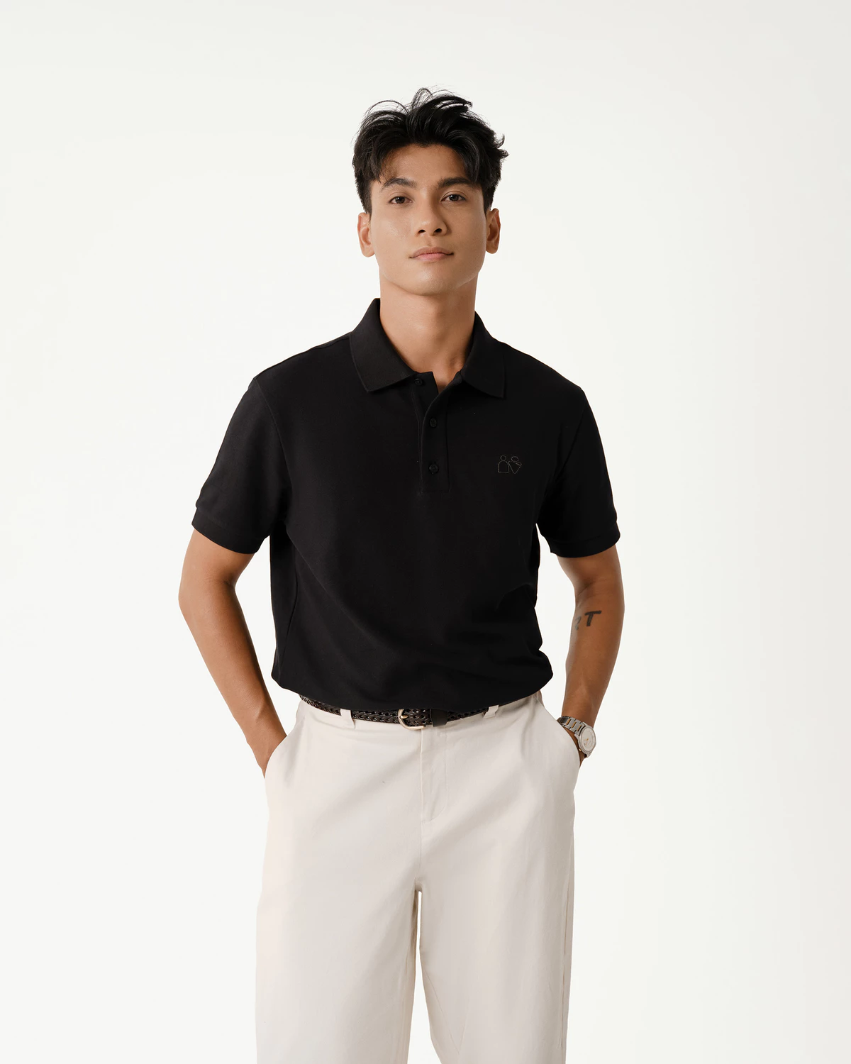 Áo Polo Nam Tay Ngắn Vải S.Café Trơn Form Fitted - Routine 10S25POL005