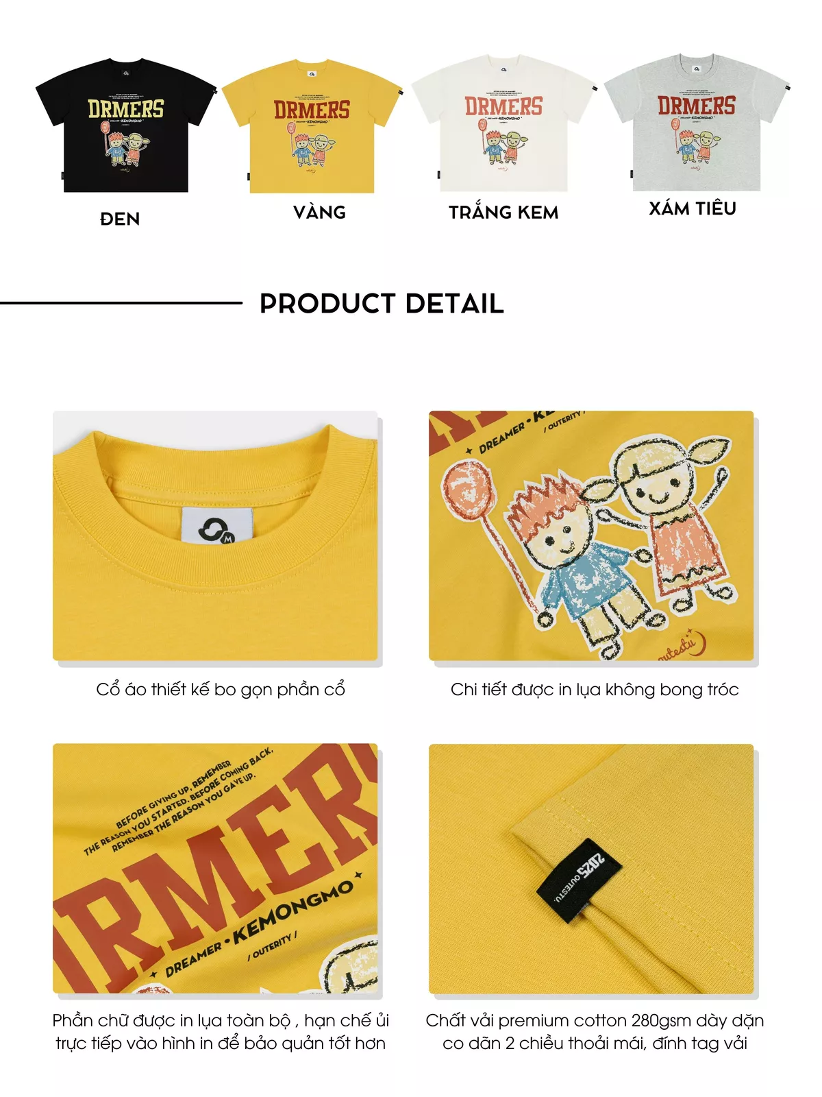 Áo Thun Form Boxy Outerity Childhood Tee Premium Cotton 280gsm Local Brand Unisex / Dreamer Collection