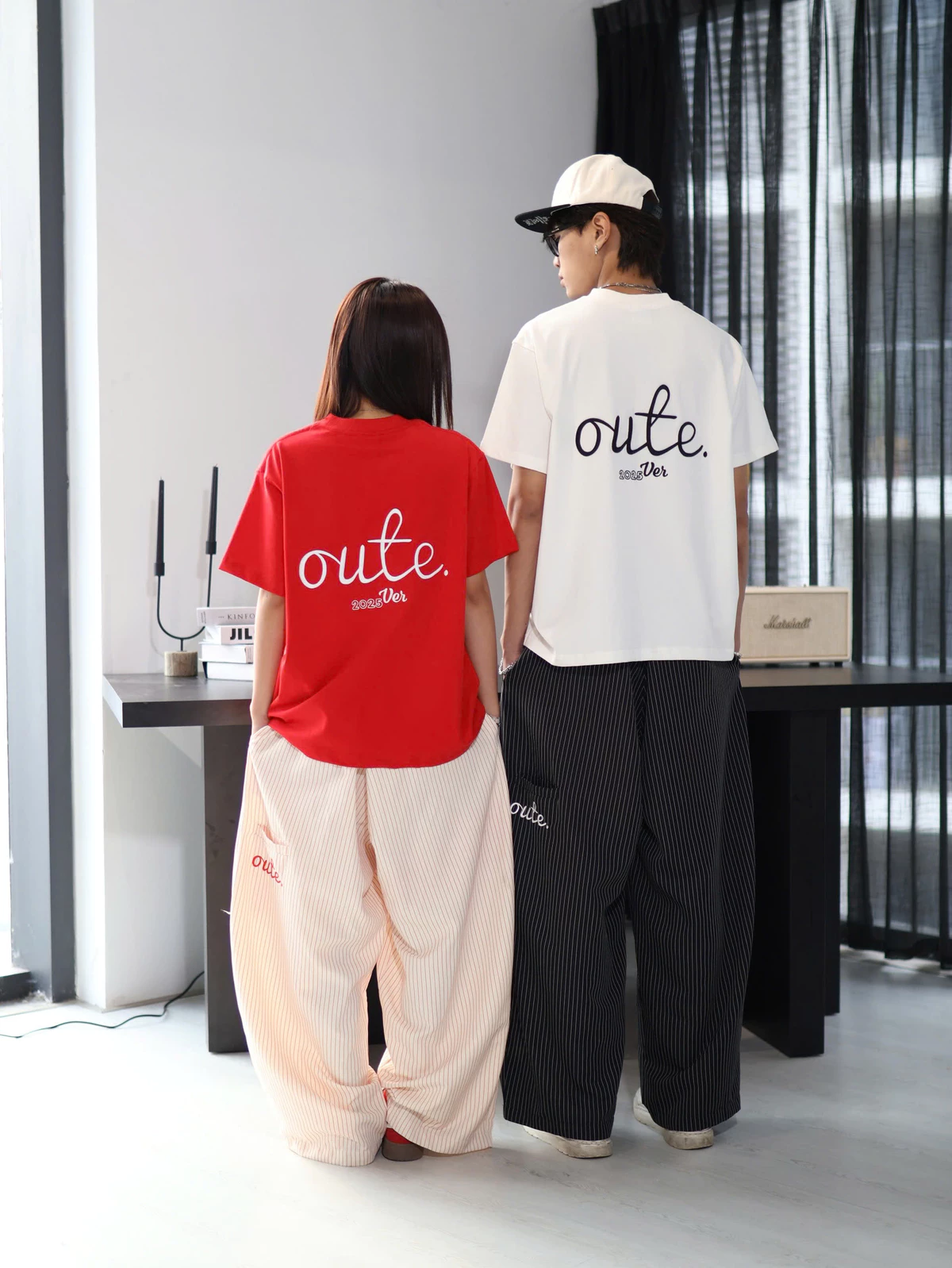 Quần Dài Kẻ Sọc Ống Rộng Outerity Striped / Form Rộng Unisex Mềm Mịn Thoáng Mát Nam Nữ