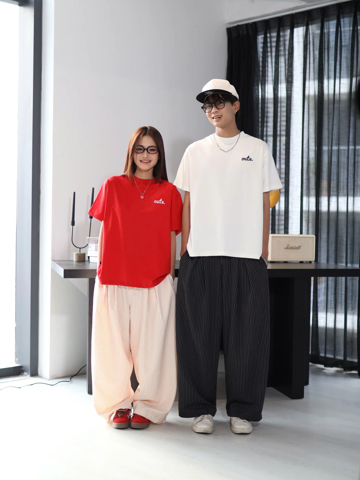 Quần Dài Kẻ Sọc Ống Rộng Outerity Striped / Form Rộng Unisex Mềm Mịn Thoáng Mát Nam Nữ