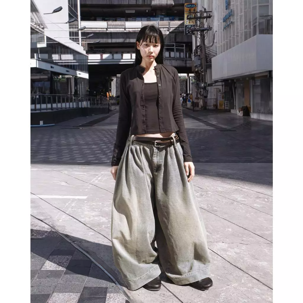 Quần Ống Rộng Vải Denim 67PERCENT / 67% Form Baggy Unisex - 9WIDE PANTS DENIM