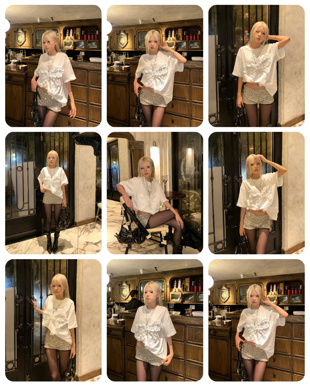 Áo thun Nơ OKAY Killsystem oversize hình nơ nổi may nhún chất cotton