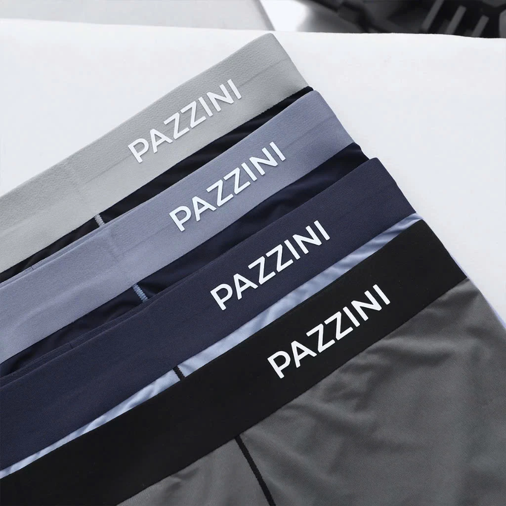 Quần lót nam boxer PAZZINI thun lạnh xuất xịn cao cấp, quần sịp nam co giãn 4 chiều, thấm hút kháng khuẩn tốt BX011