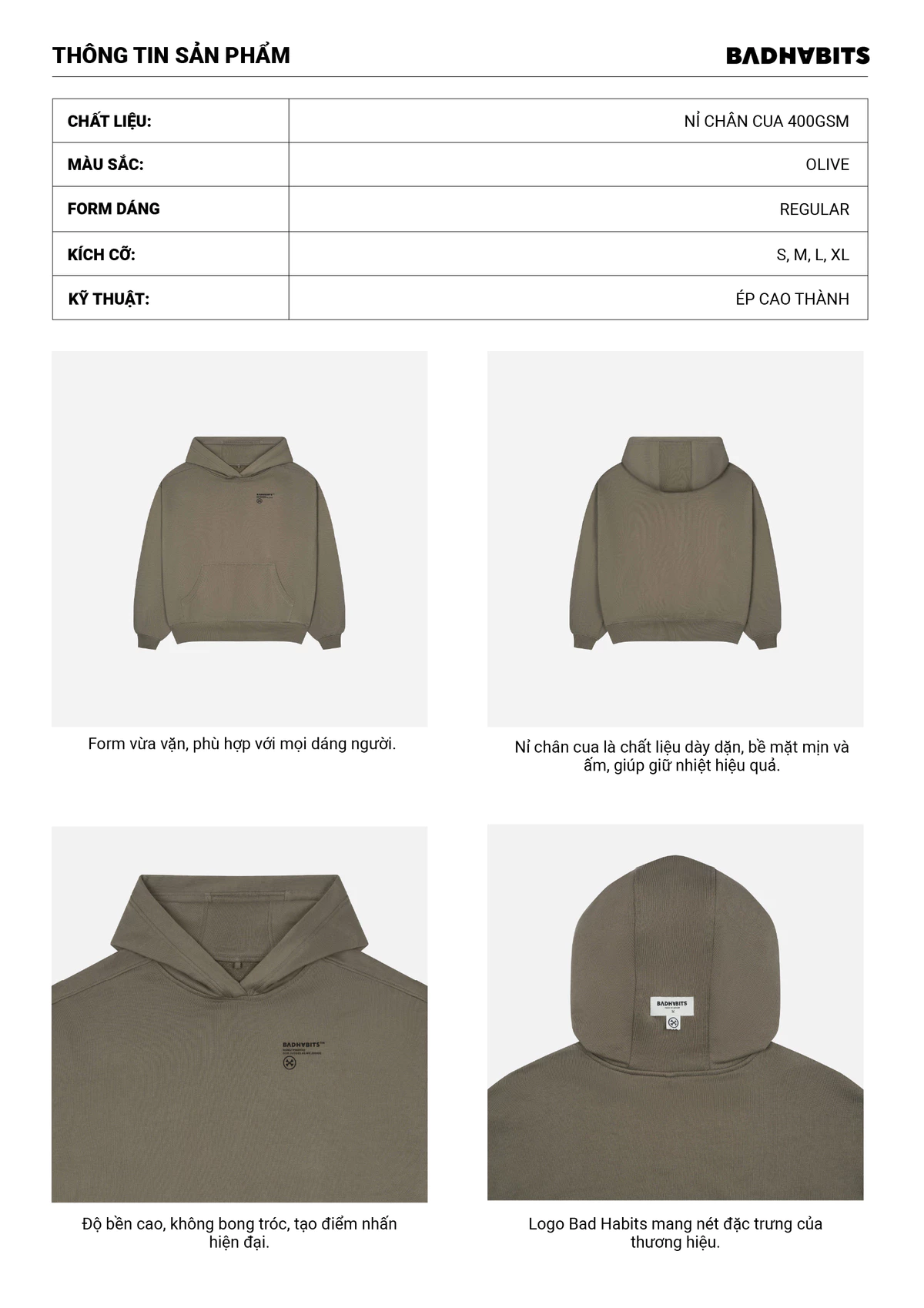 Áo Hoodie Regular Hoodie - Non Standard Collection - Local Brand Chính Hãng