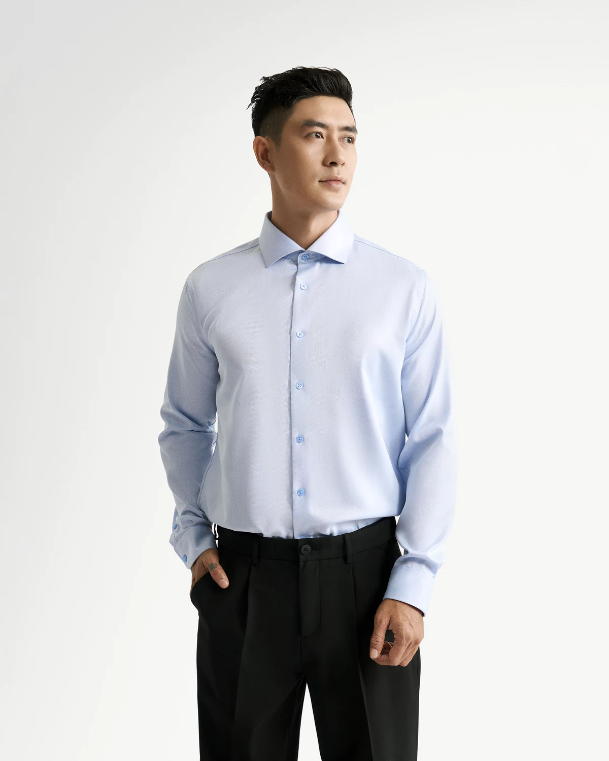 Áo Sơ Mi Nam Dài Tay Trơn Form Fitted - Routine 10F24SHL051R1