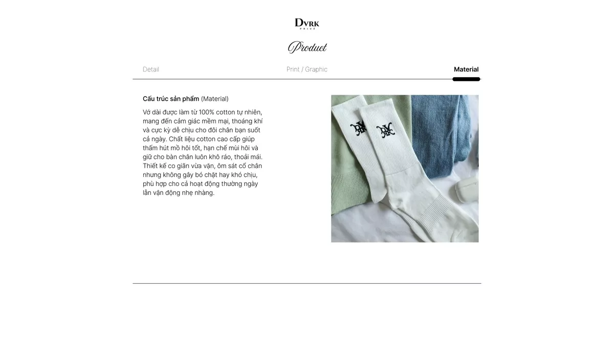 Vớ Dài Crew Socks Hoạ Tiết Monogram Màu Đen-DVRK-25R