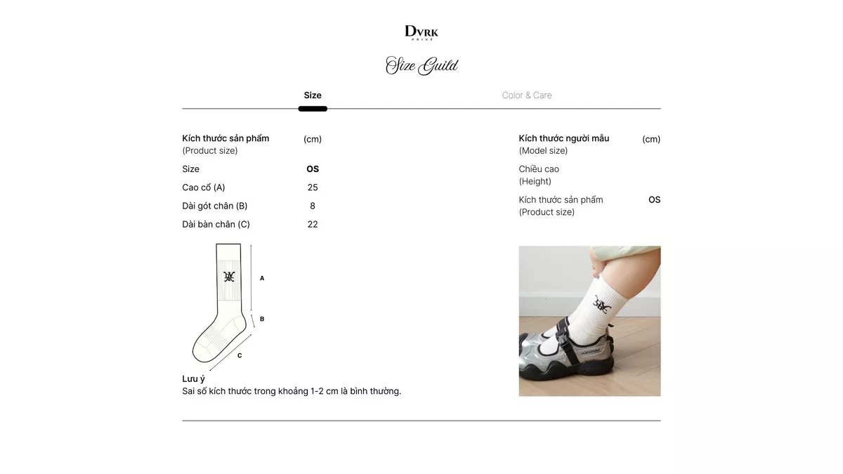 Vớ Dài Crew Socks Hoạ Tiết Monogram Màu Đen-DVRK-25R