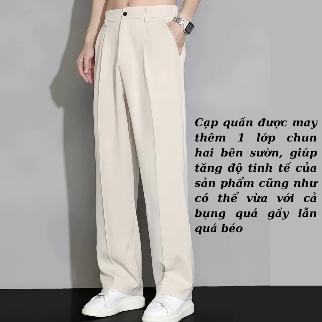 Quần Âu Ống Rộng Nam ZUTEE Quần Tây Nam Ống Rộng Phong Cách Năng Động, Hàn Quốc