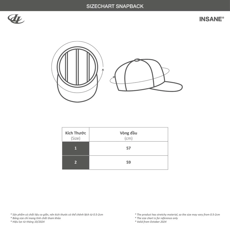 Nón InsaneClo BIG LOGO SNAPBACK  Form Unisex Chất Liệu Kaki Cotton