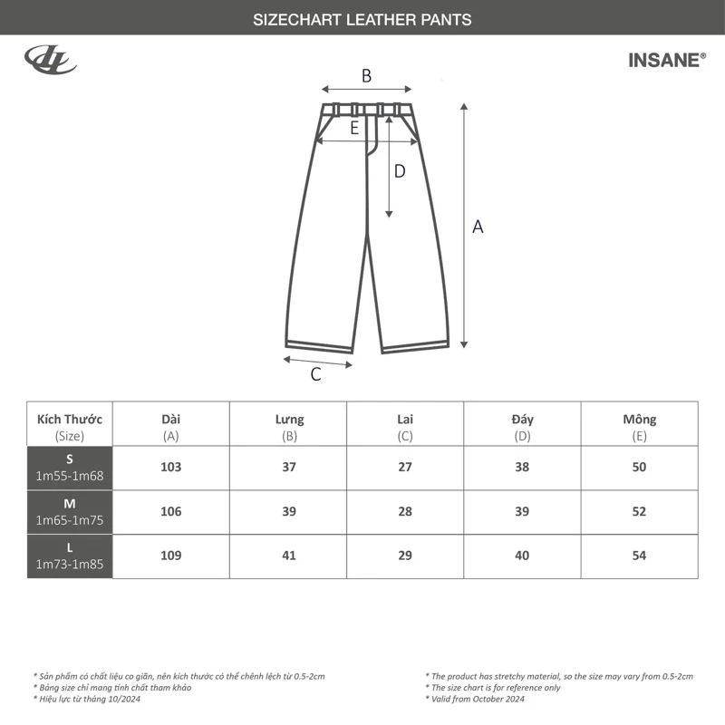 Quần Dài InsaneClo LEATHER PANTS Form Suông Rộng Unisex Chất Liệu Da