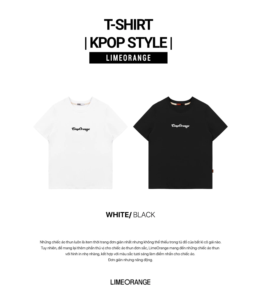 Áo thun Nữ LIMEORANGE Idol Kpop style Tshirt LO25221106