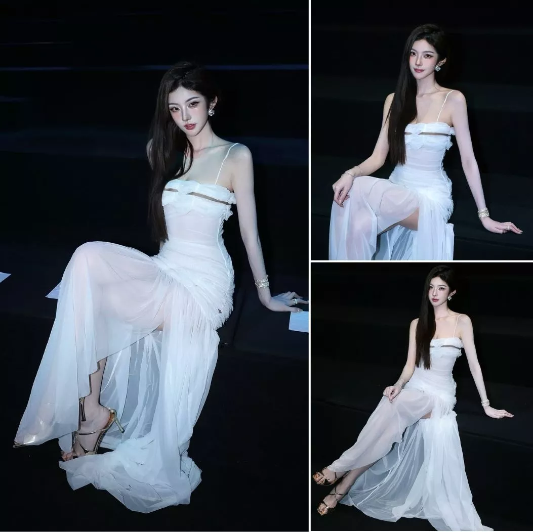 LSOUL Đầm 2 Dây Maxi Phối Ren Quyến Rũ Đi Tiệc Karen Dress V24091625