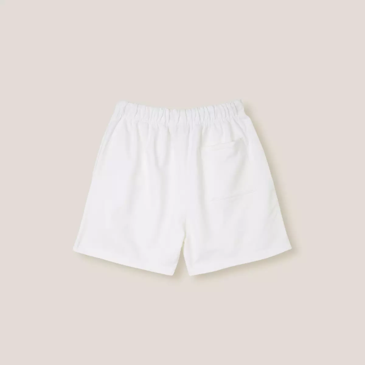 ELEVEN - Quần shorts nam vải nỉ chân cua 11 logo màu trắng