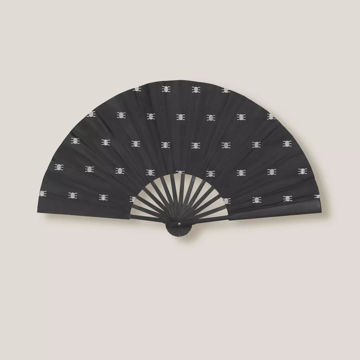 Eleven - Quạt cầm tay in logo Monogram Folding - màu Đen