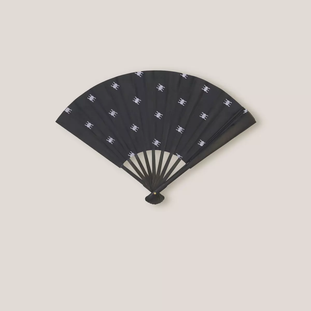 Eleven - Quạt cầm tay in logo Monogram Folding - màu Đen