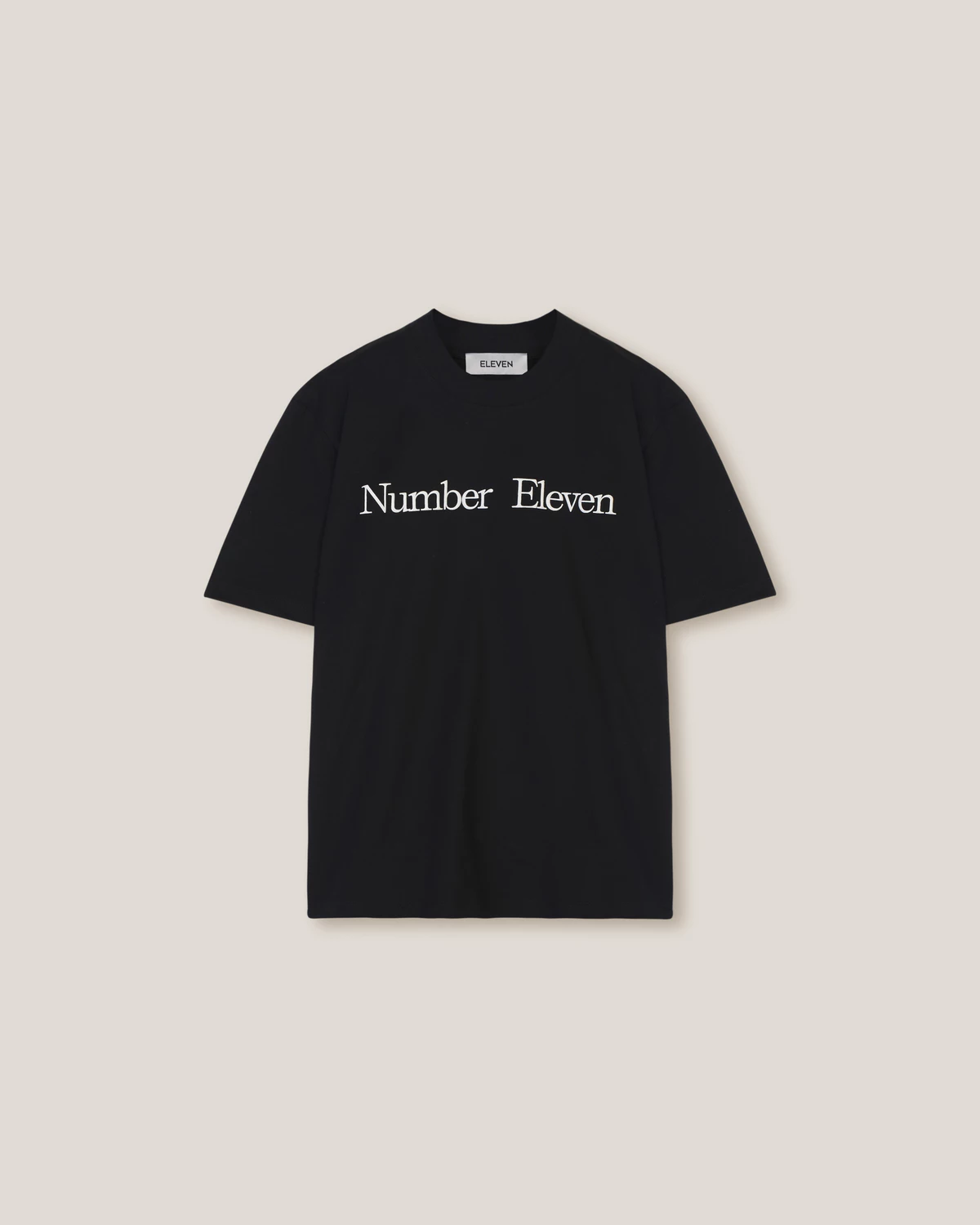 Eleven - Áo Thun Unisex Nam Nữ In Chữ Number Eleven Ngang | Màu Đen