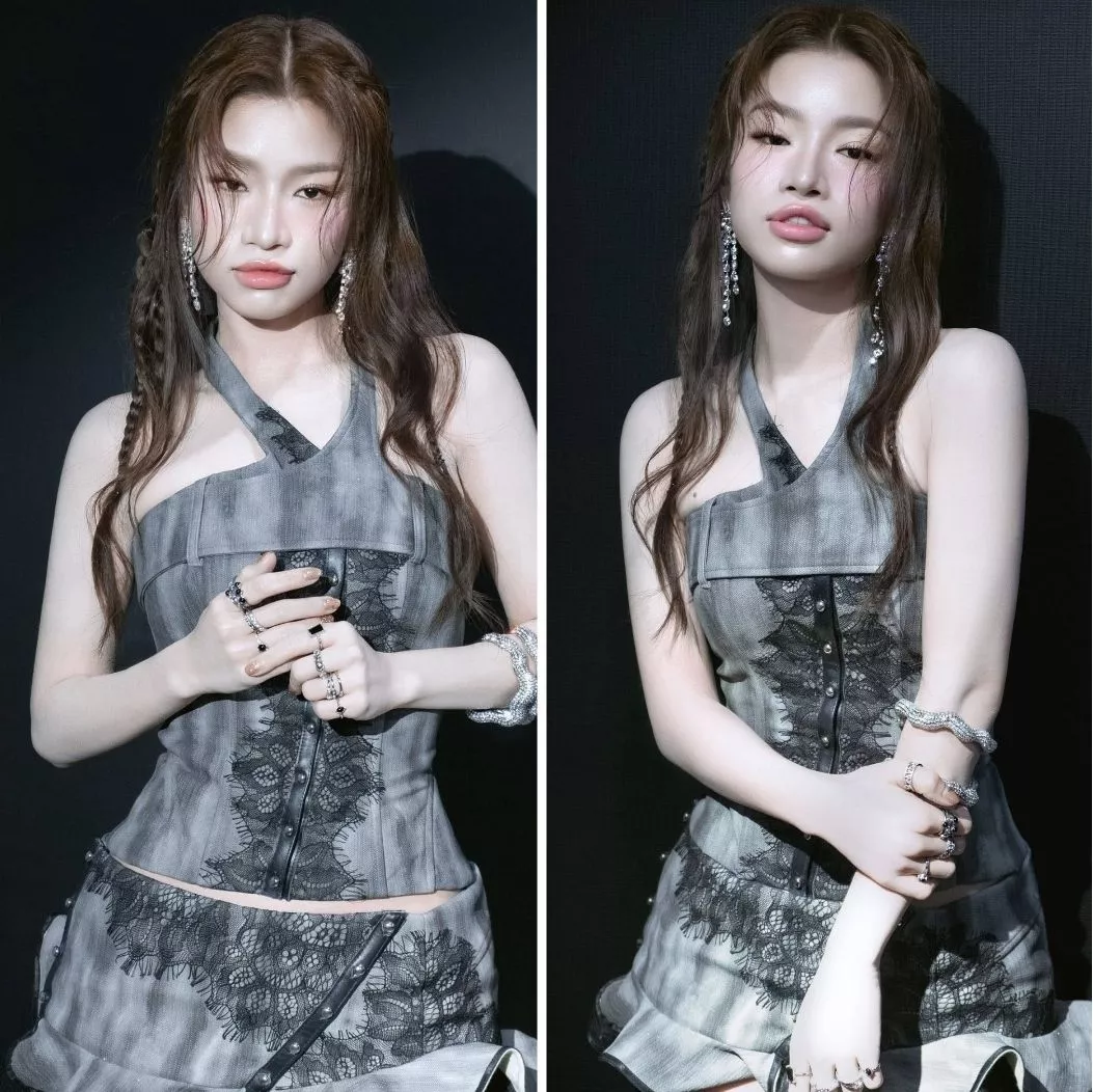 LSOUL Set Áo Ống Cúp Ngực Corset + Chân Váy Xòe Phối Ren + Quần Short Sass Set A24122798