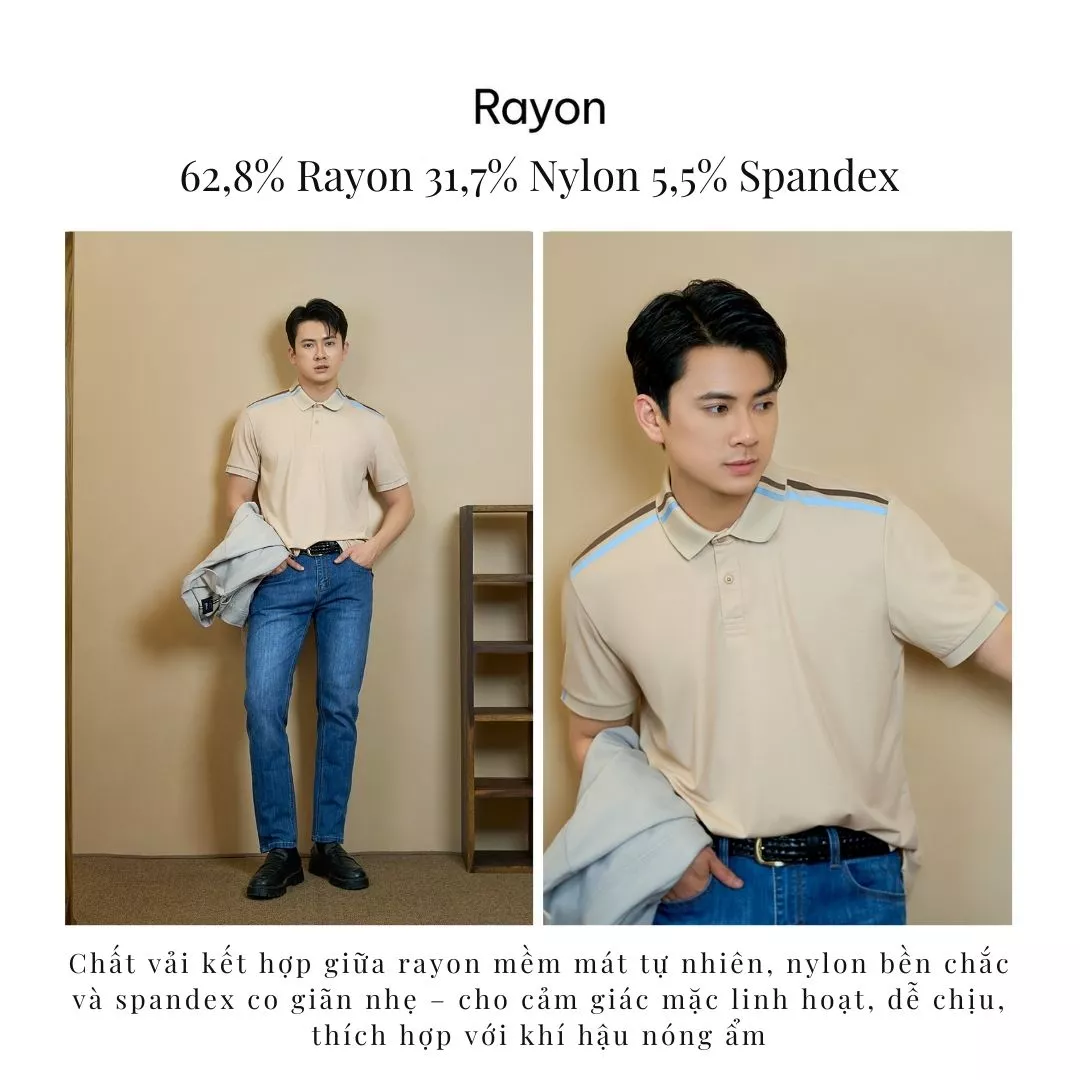 Áo Polo Rayon Phối 2 Sọc Ở Vai Form Regular 4MEN PO158 mềm mại, thấm hút, thoáng mát, lịch sự