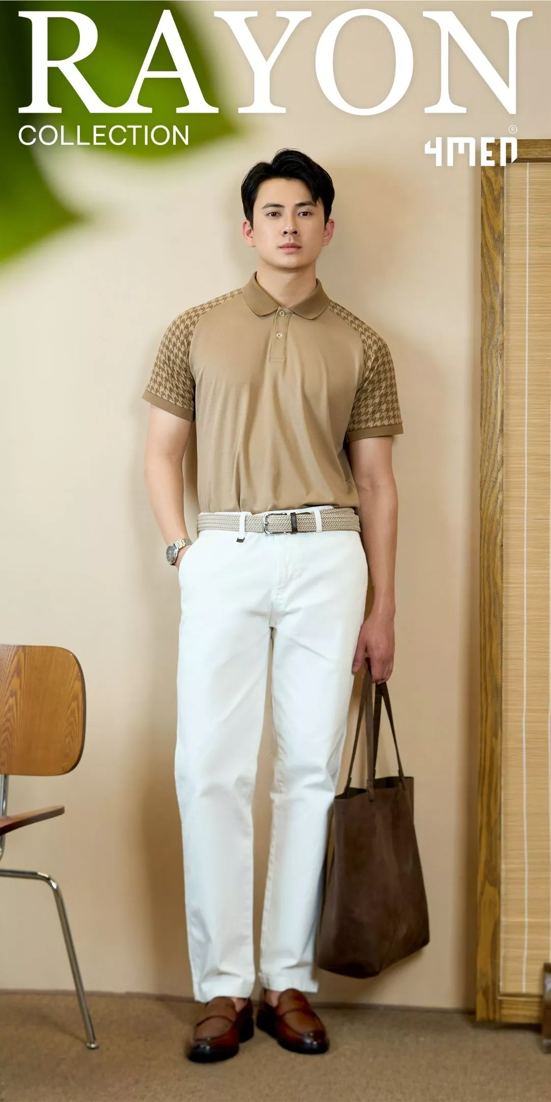 Áo Polo Rayon Nanh Sói Form Slimfit 4MEN PO162 ôm tôn dáng, vải mềm thấm hút mồ hôi, thoáng mát