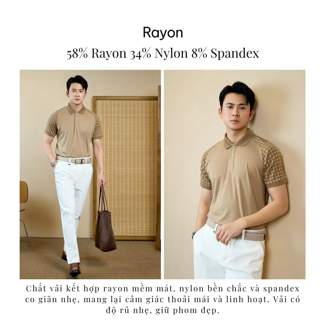 Áo Polo Rayon Nanh Sói Form Slimfit 4MEN PO162 ôm tôn dáng, vải mềm thấm hút mồ hôi, thoáng mát