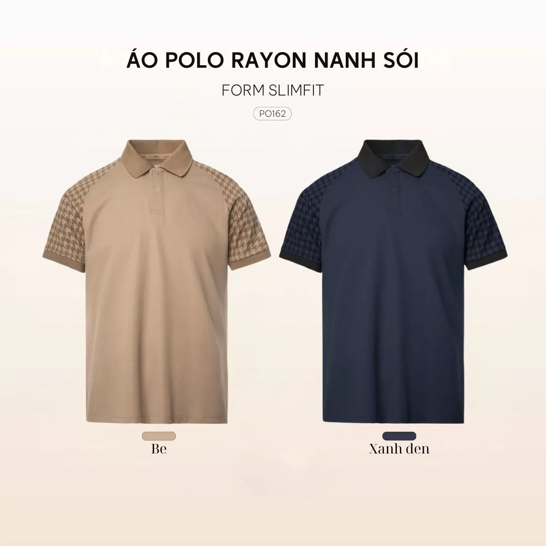 Áo Polo Rayon Nanh Sói Form Slimfit 4MEN PO162 ôm tôn dáng, vải mềm thấm hút mồ hôi, thoáng mát