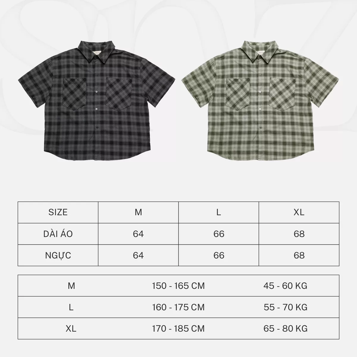 Áo Sơ Mi Oversized SNAZZY Unisex Chất Liệu Kaki Chính Hãng - CHECKERED SHIRT