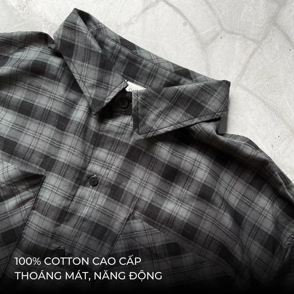 Áo Sơ Mi Oversized SNAZZY Unisex Chất Liệu Kaki Chính Hãng - CHECKERED SHIRT