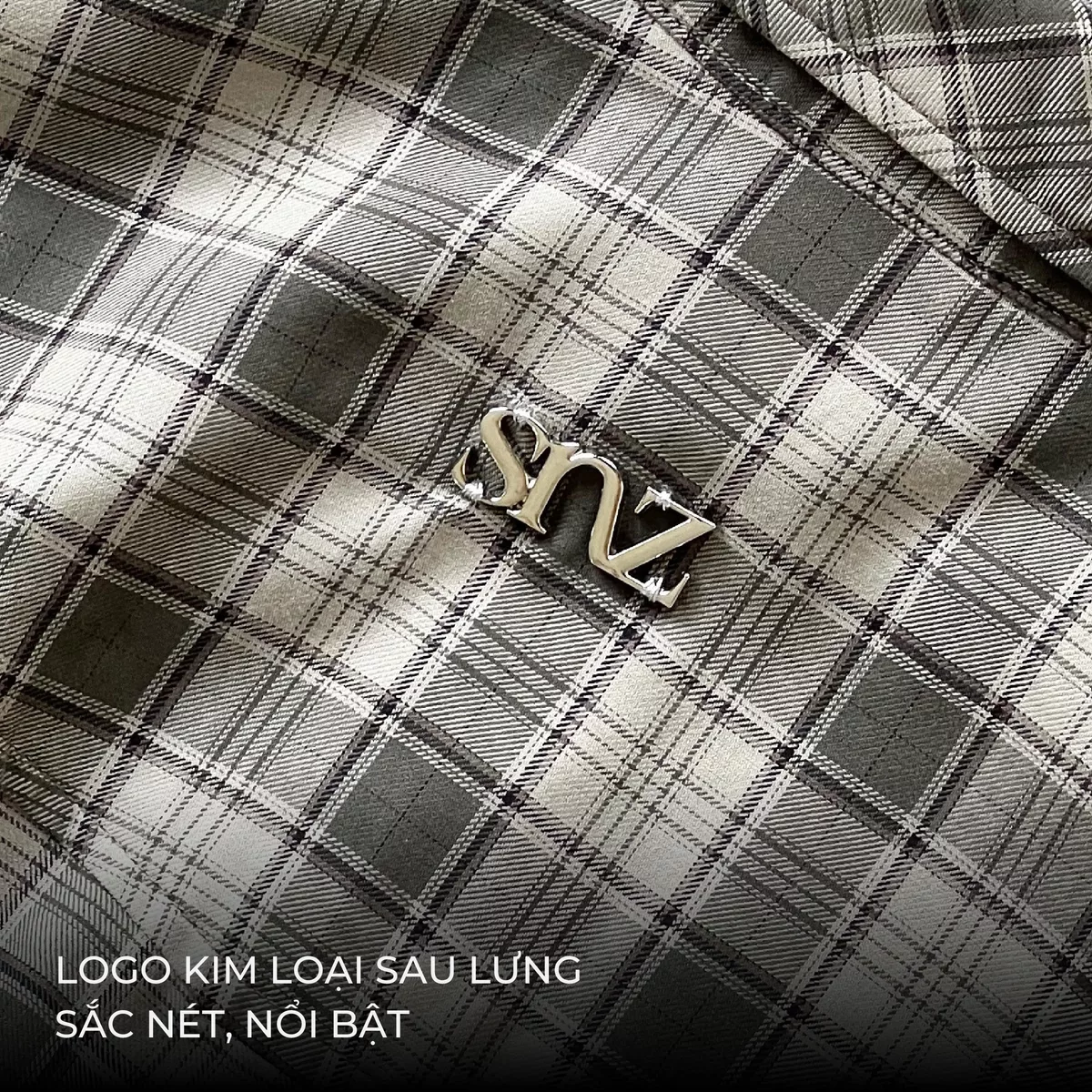 Áo Sơ Mi Oversized SNAZZY Unisex Chất Liệu Kaki Chính Hãng - CHECKERED SHIRT
