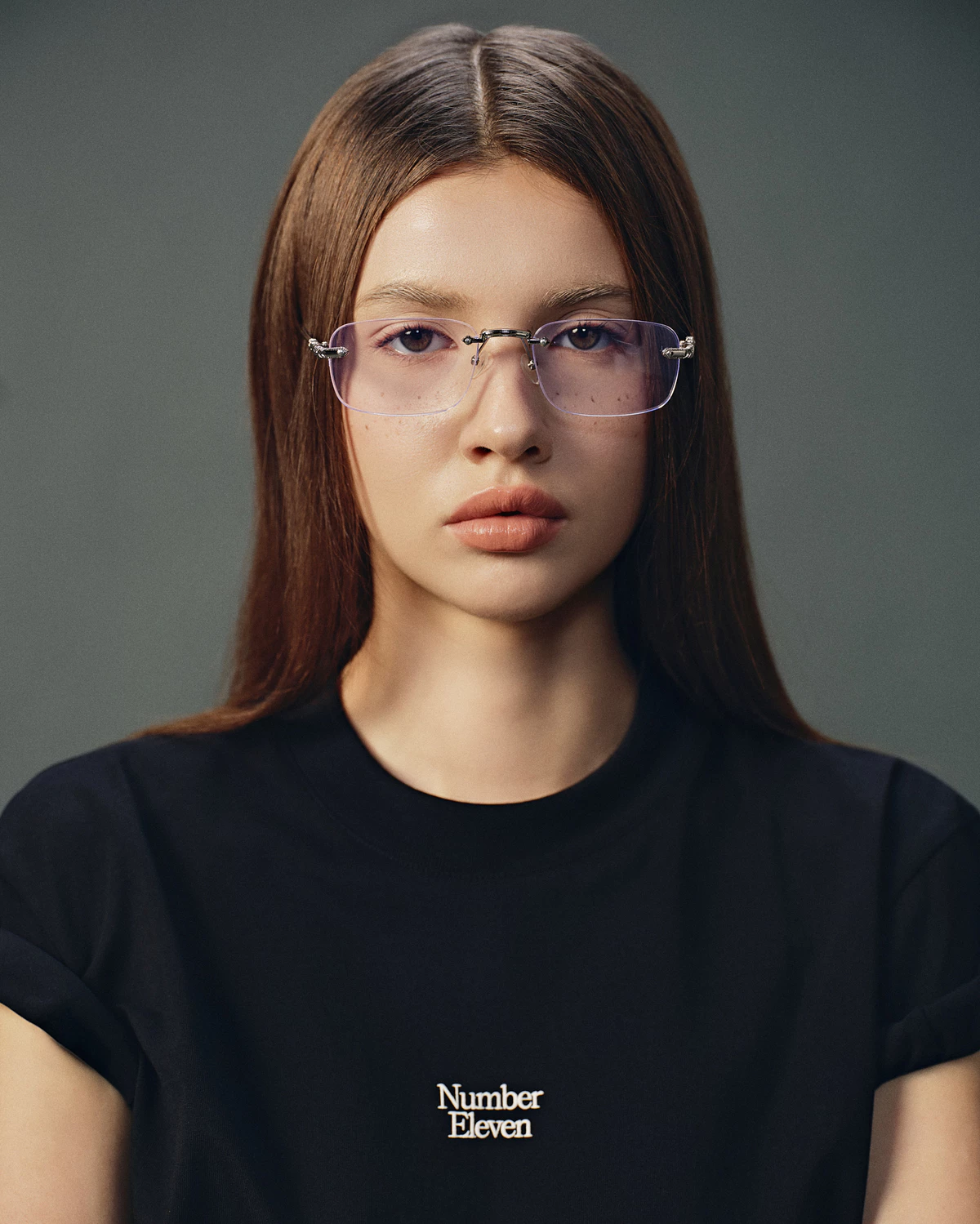 Eleven - Áo Thun Nữ Baby Tee In Number Eleven Dọc | Màu Đen