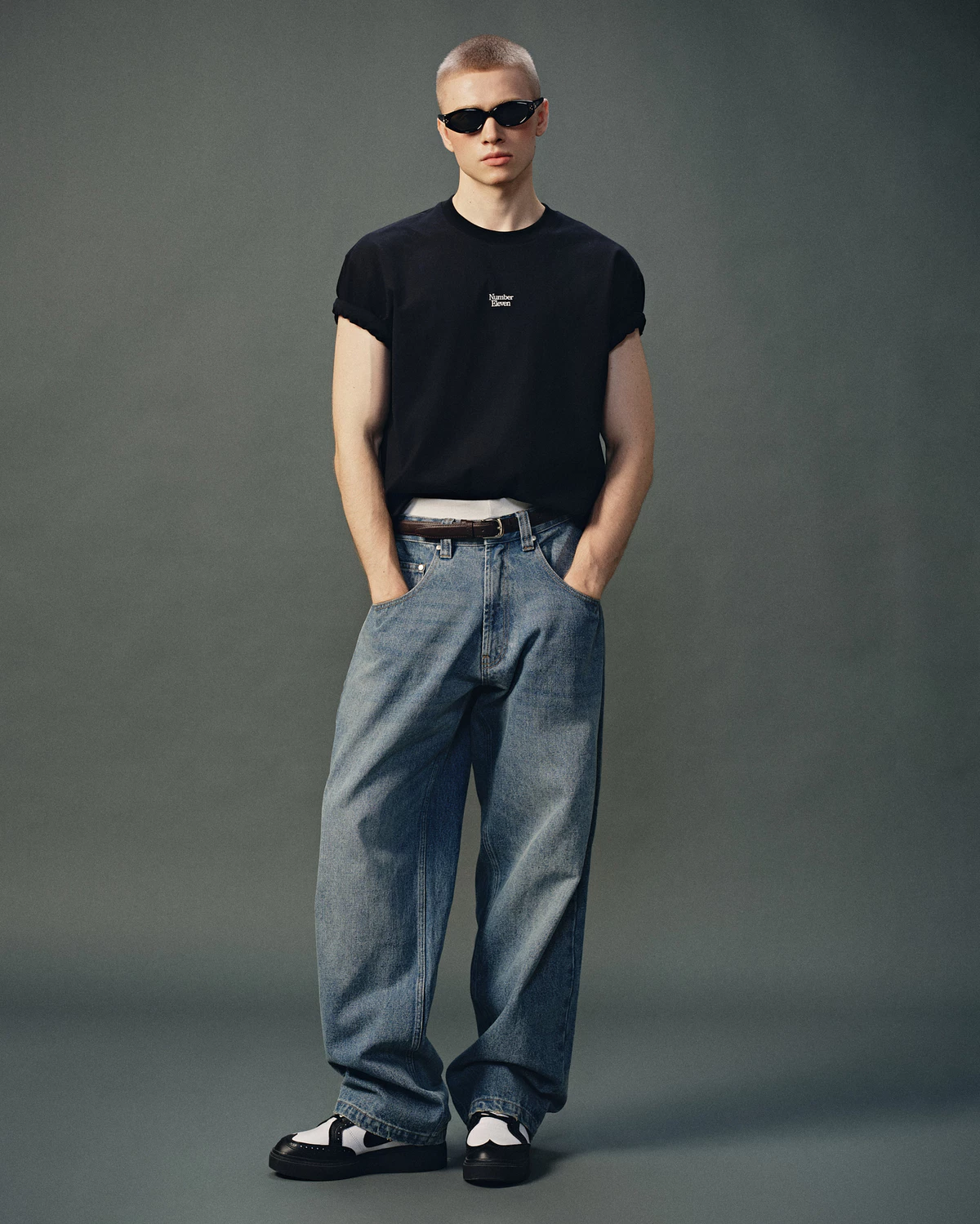 Eleven - Quần Jeans Unisex Form Baggy Fit | Màu Xanh Đậm