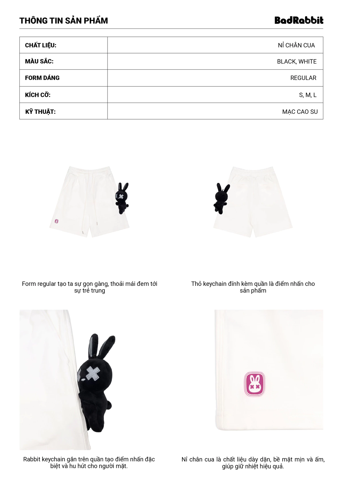 Quần Sleepy Rabbit Shorts - Dreamer Collection - Local Brand Chính Hãng