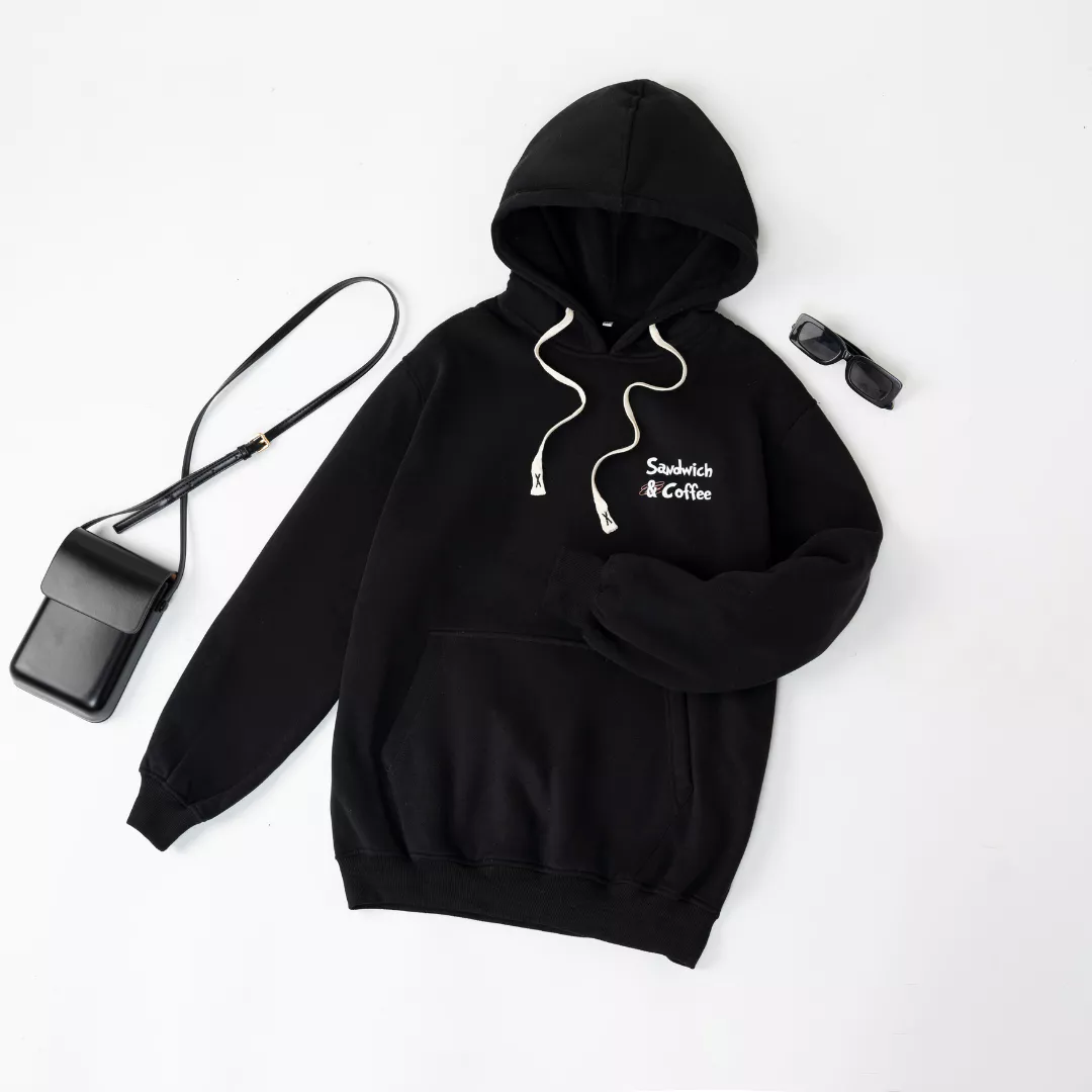 Áo Khoác Nỉ Hoodie Sandwich & Coffee Form Rộng Nam Nữ Unisex, Áo Hoodie Khoá Kéo Có Mũ Cao Cấp Chất Nỉ Bông