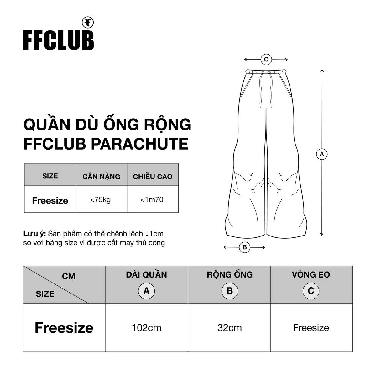 QUẦN DÙ ỐNG RỘNG PENTALINE KÈM DÂY THỪNG FFCLUB MIX - UNISEX NAM NỮ