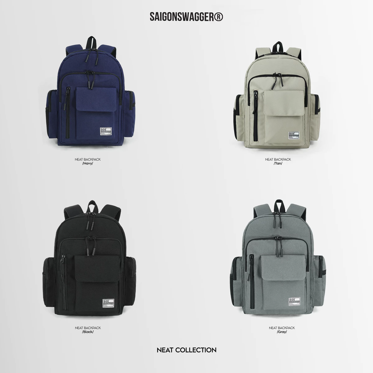 Balo Nam Nữ Đi Học Đi Làm Đơn Giản SAIGON SWAGGER® NEAT BACKPACK