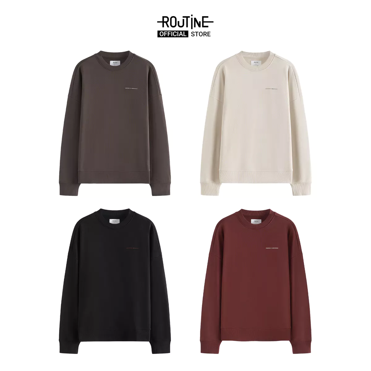 Áo Sweatshirt In Hình Unisex Form Loose - Routine 10F24SWEU001