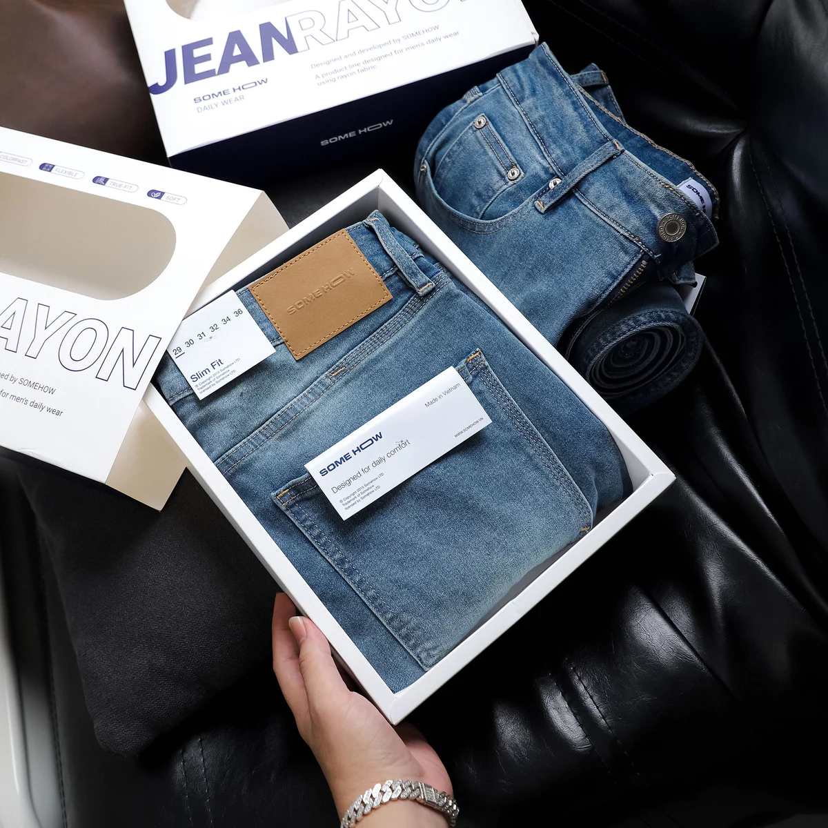 Quần Jean Nam Rayon Slim , Chất Vải Jean Rayon Thoải Mái,  QJ0091,SOME HOW STORE
