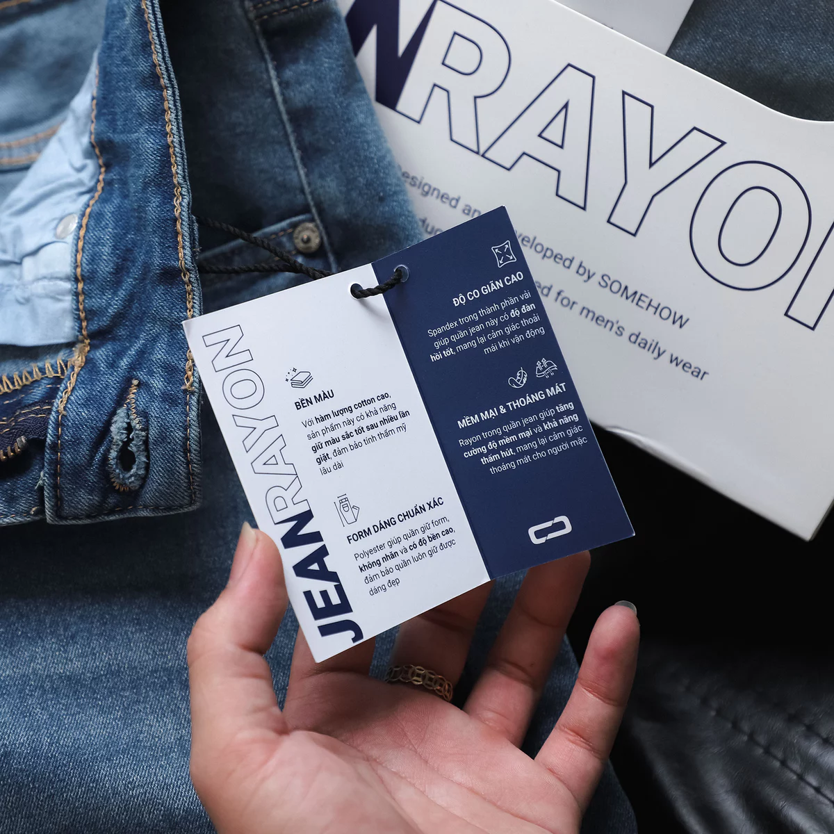 Quần Jean Nam Rayon Slim , Chất Vải Jean Rayon Thoải Mái,  QJ0091,SOME HOW STORE