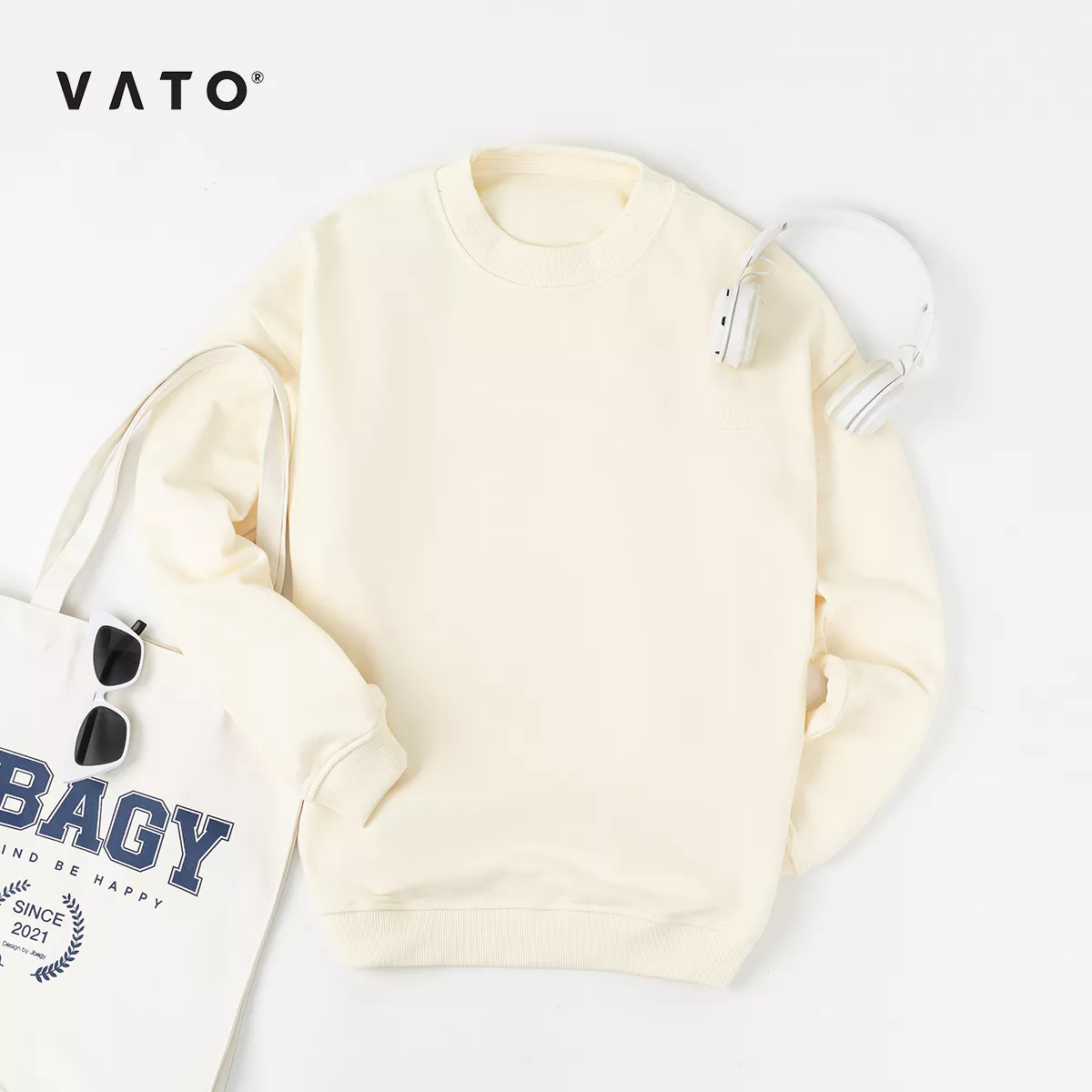 Áo Sweater Trơn Nam Nữ Chất Nỉ Chân Cua Form Rộng - Áo Sweater Trơn Unisex