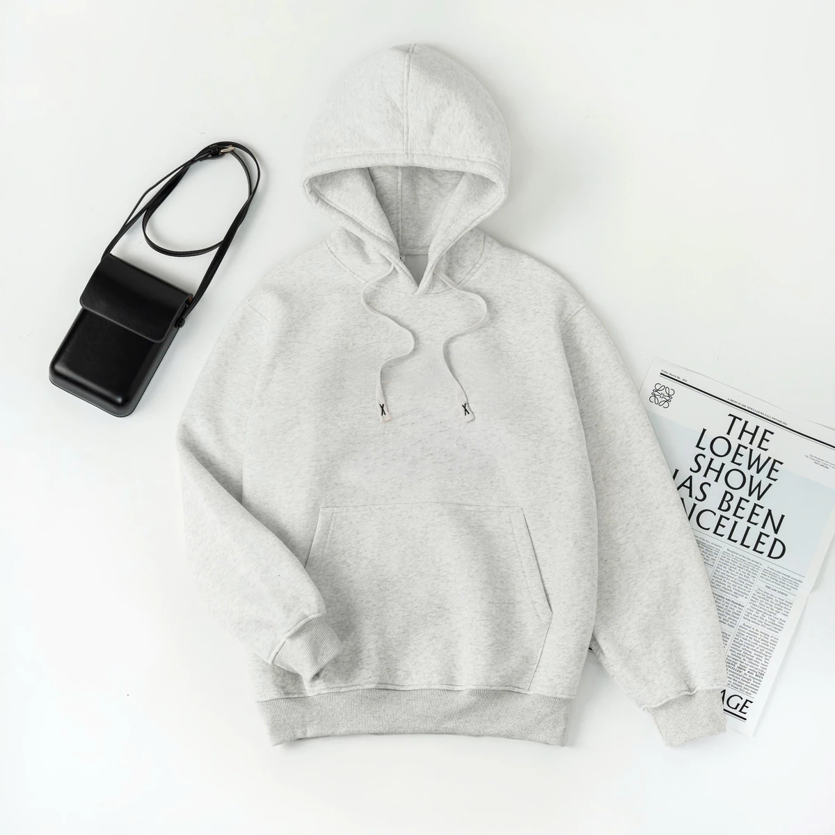 Áo Hoodie Trơn Fom Rộng unisex basic nỉ bông dày ấm phong cách Hàn Quốc