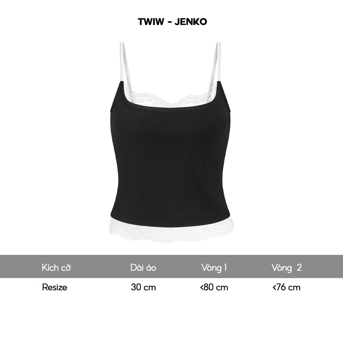 Áo croptop hai dây ren ngực local brand HUGUxTHATSWHATIWANT - TWIW JENKO