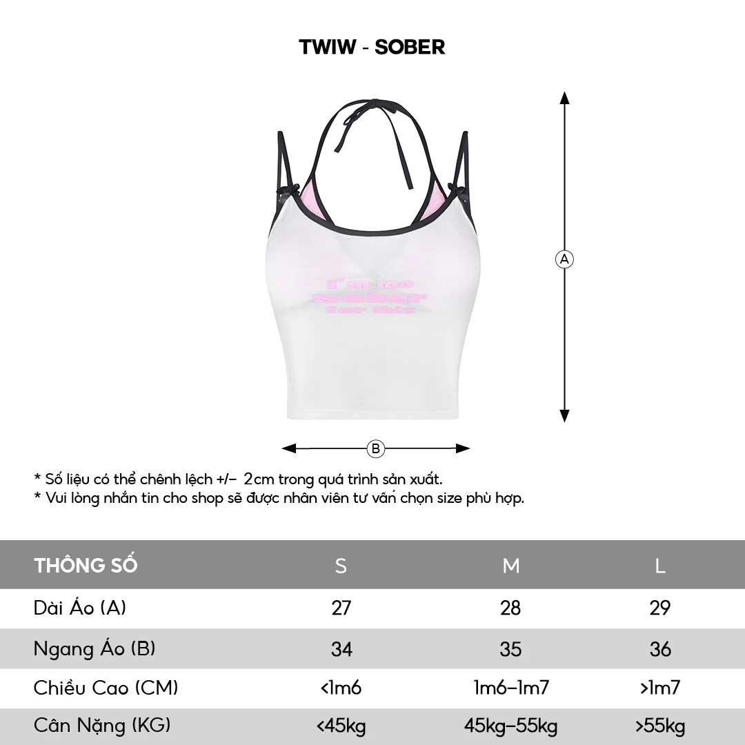 Áo yếm 2 dây buộc nơ local brand HUGUxTHATSWHATIWANT - TWIW SOBER