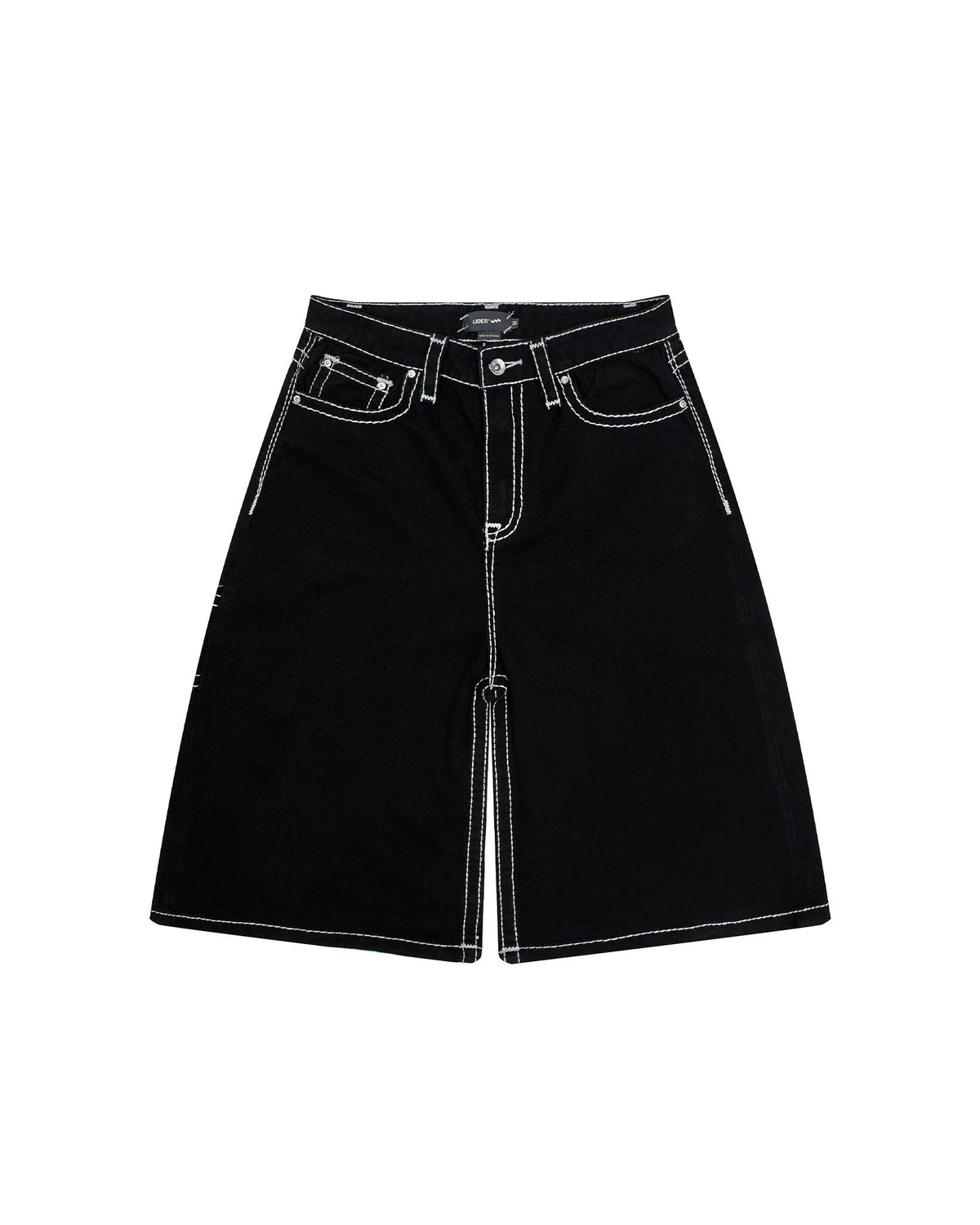 Quần Jeans Ngắn Ống Rộng Thêu Chữ L Túi Sau LIDER CARPENTER DENIM SHORTS