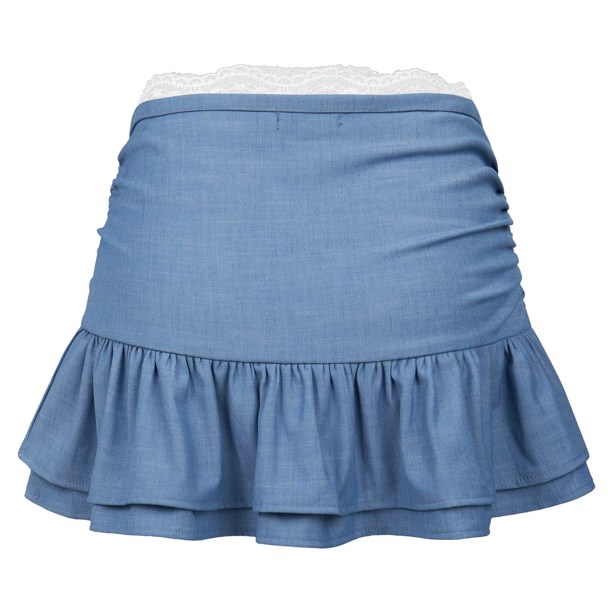 Chân váy xếp ly rút dây phối ren local brand HUGUxTHATSWHATIWANT - TWIW BLUE BABE