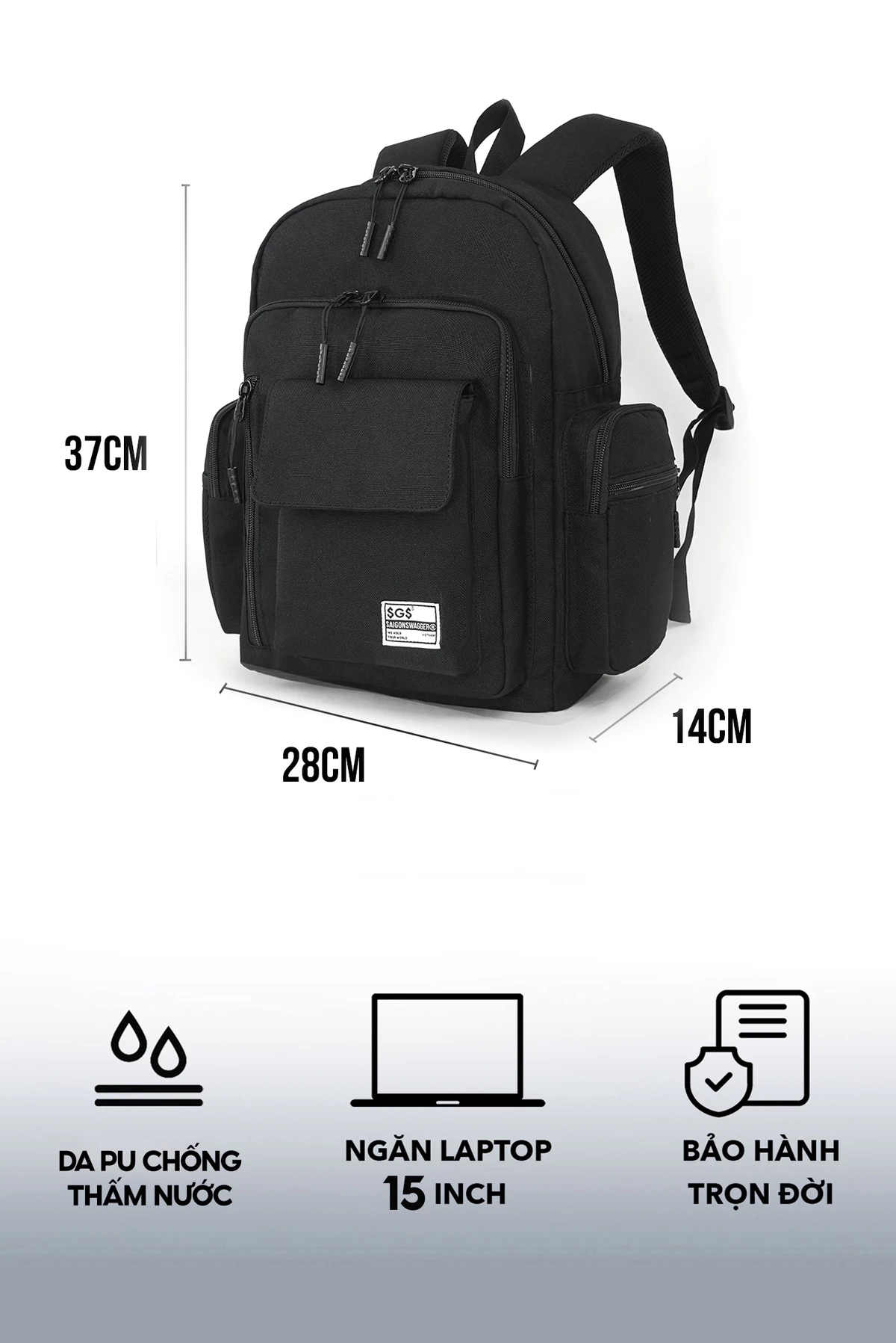 Balo Nam Nữ Đi Học Đi Làm Đơn Giản SAIGON SWAGGER® NEAT BACKPACK