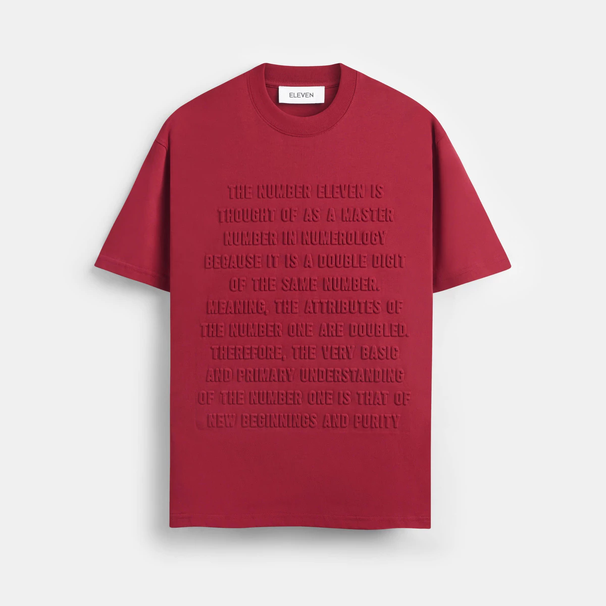 ELEVEN - Áo thun unisex nam nữ MEANS 3D màu Đỏ