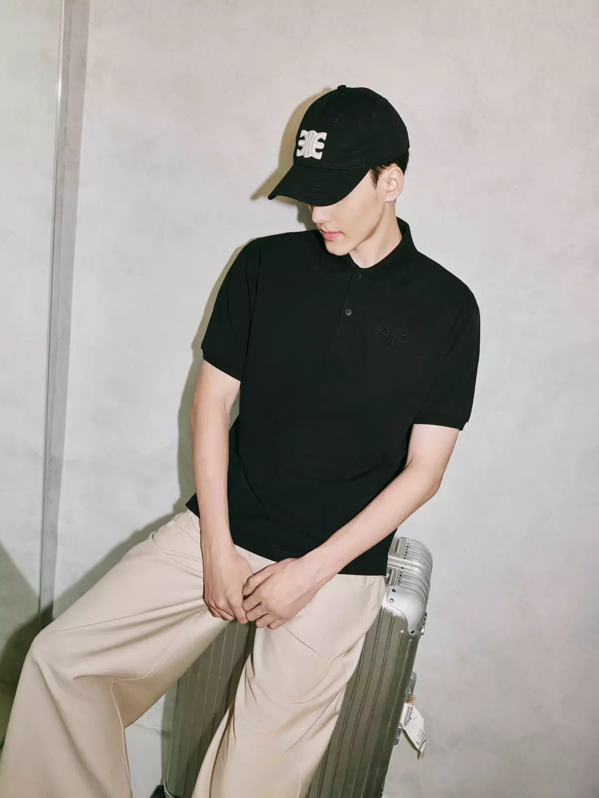 Eleven - Áo Polo In Nổi Mono | Màu Đen