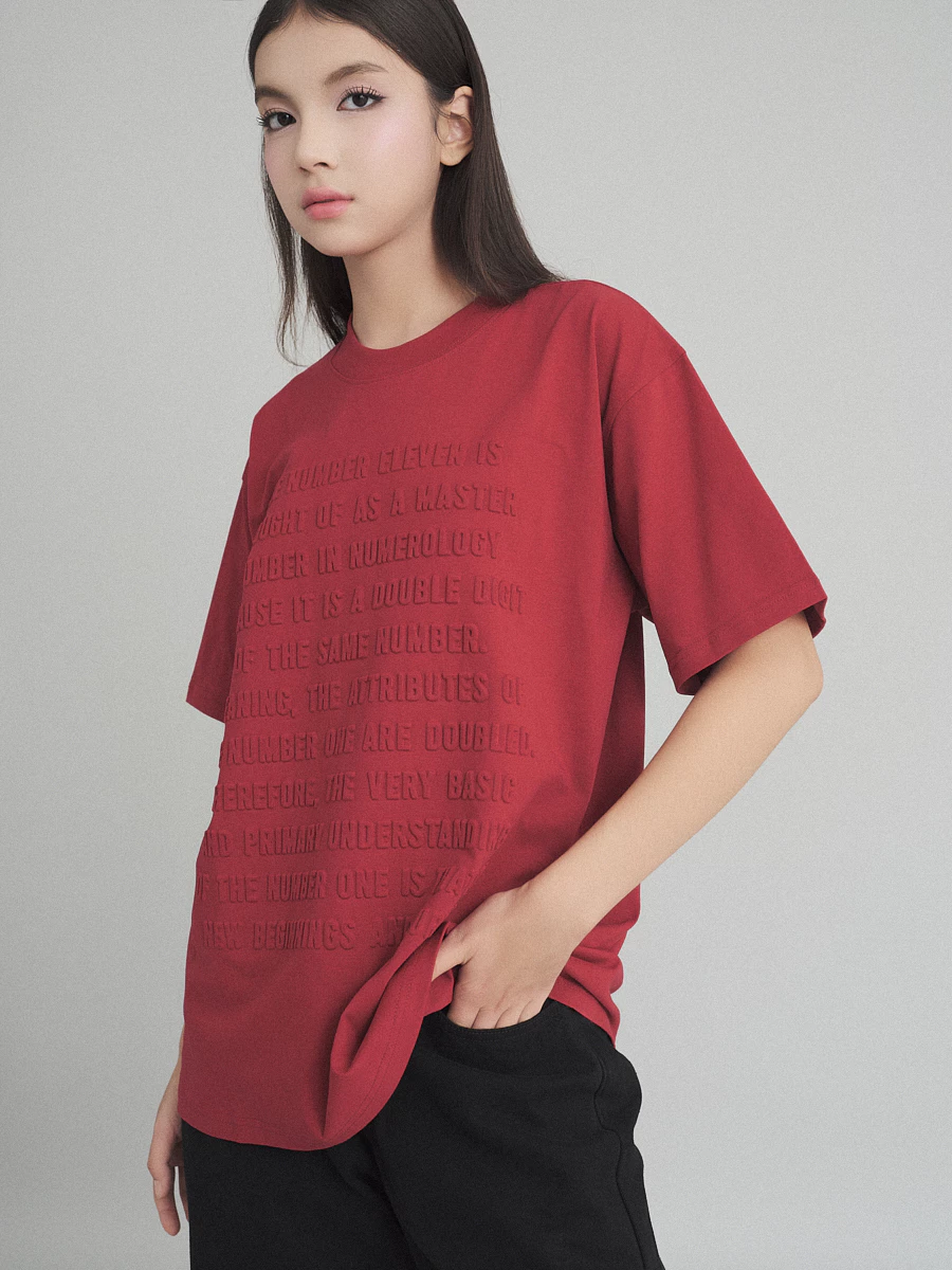 ELEVEN - Áo thun unisex nam nữ MEANS 3D màu Đỏ