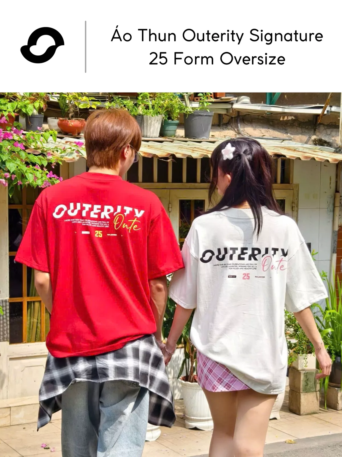Áo Thun Outerity Signature 25 Form Oversize / 100% Cotton Nam Nữ Unisex Form Rộng Local brand