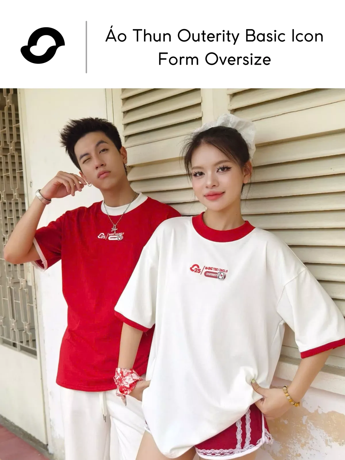 Áo Thun Outerity Basic Icon Form Oversize / Form Rộng Unisex Nam Nữ 100% Cotton